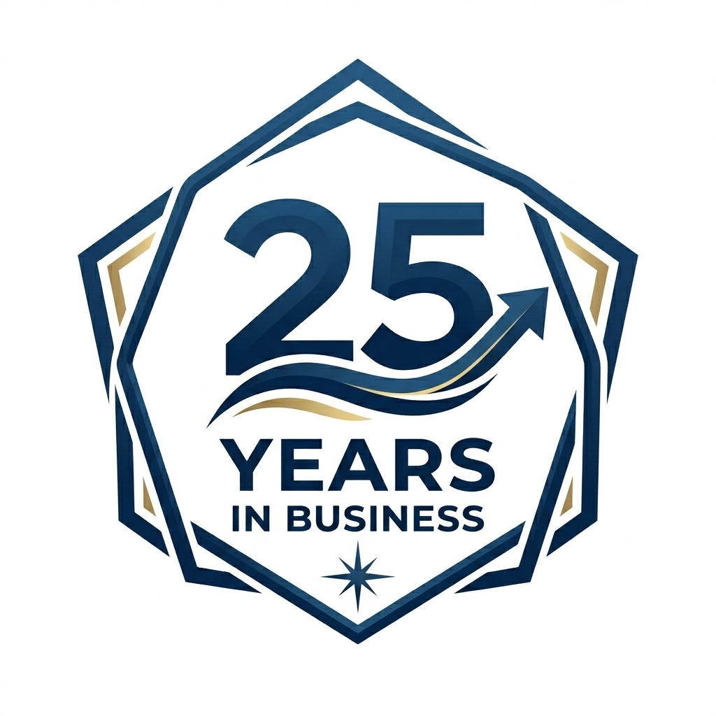 badge-25 years in business